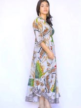 Load image into Gallery viewer, Floral Bohemian Maxi Dress - Brown Multi