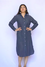 Load image into Gallery viewer, Shirt Pocket Dress - Charcoal