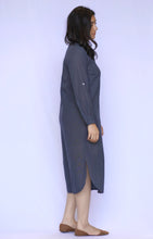 Load image into Gallery viewer, Shirt Pocket Dress - Charcoal