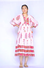Load image into Gallery viewer, Mylah Midi Dress - White-Orange