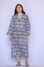Load image into Gallery viewer, Aashi Striped Dress - Navy White