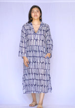 Load image into Gallery viewer, Aashi Striped Dress - Navy White