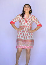 Load image into Gallery viewer, Amelia Dress - Beige/red