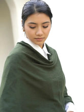 Load image into Gallery viewer, Cashmere Poncho-Seaweed