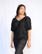 Load image into Gallery viewer, Celine Puff Sleeve Cotton Top