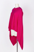Load image into Gallery viewer, Cashmere Poncho Fuschia Dk. Pink