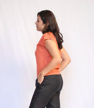 Load image into Gallery viewer, Pleated Shoulder V-neck Blouse