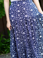 Load image into Gallery viewer, Block Printed Cotton Tiered Skirt-Black White