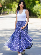 Load image into Gallery viewer, Block Printed Cotton Tiered Skirt-Black White