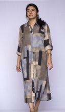 Load image into Gallery viewer, Alessia Geo Dress - Periwinkle Beige