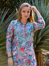 Load image into Gallery viewer, Turq Coral Tunic /KDC Emb.