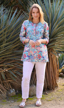 Load image into Gallery viewer, Turq Coral Tunic /KDC Emb.