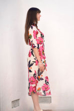 Load image into Gallery viewer, Reine Shirt Dress White Fuchsia