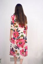 Load image into Gallery viewer, Reine Shirt Dress White Fuchsia