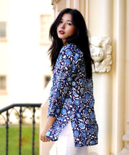 Load image into Gallery viewer, Nadine Cotton Tunic Blue White