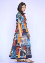 Load image into Gallery viewer, Abstract Patchwork Maxi Dress - Polka Dots
