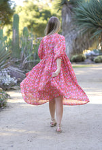Load image into Gallery viewer, Mylah Midi Dress Block Printed Coral Multi