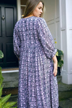 Load image into Gallery viewer, Mylah Midi Dress Block Printed Grey