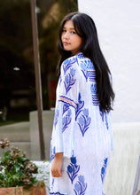 Load image into Gallery viewer, Frances Hand Block Printed Dress Navy Floral