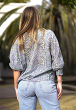 Load image into Gallery viewer, Anjou Top Navy Lt. Blue