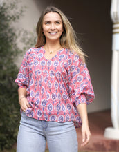 Load image into Gallery viewer, Anjou Top Navy Pink