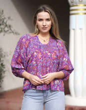 Load image into Gallery viewer, Anjou Top Navy Purple