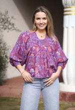 Load image into Gallery viewer, Anjou Top Navy Purple