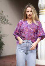 Load image into Gallery viewer, Anjou Top Navy Purple