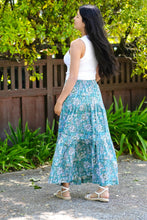 Load image into Gallery viewer, Block Printed Tiered Cotton Skirt-Green