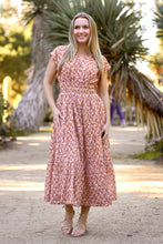 Load image into Gallery viewer, Camille Smocked Waist Maxi Dress Mocha