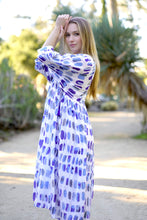 Load image into Gallery viewer, Mylah Midi Dress Geo Block Printed Blue
