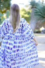 Load image into Gallery viewer, Mylah Midi Dress Geo Block Printed Blue