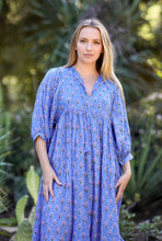 Load image into Gallery viewer, Mylah Midi Dress Block Printed Blue Green