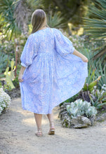 Load image into Gallery viewer, Mylah Midi Dress Block Printed Sky Blue