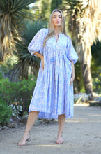 Load image into Gallery viewer, Mylah Midi Dress Block Printed Sky Blue