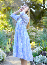 Load image into Gallery viewer, Mylah Midi Dress Block Printed Sky Blue
