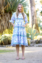 Load image into Gallery viewer, Aria Block Printed Dress White Green