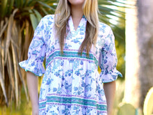 Load image into Gallery viewer, Aria Block Printed Dress White Green