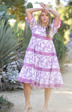 Load image into Gallery viewer, Aria Block Printed Dress White Pink