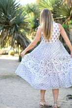 Load image into Gallery viewer, Nola Sleeveless Block Print Dress Lavender Teal