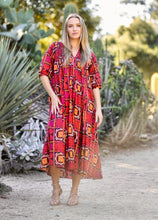 Load image into Gallery viewer, Skye Dress Geo Print Black Red