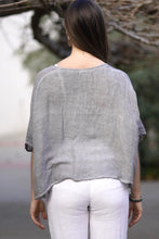 Load image into Gallery viewer, Everly Linen Blouse Light Grey
