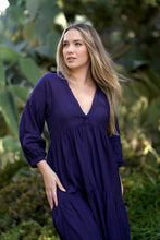 Load image into Gallery viewer, Elise Stripe Maxi Dress Navy