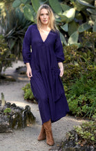 Load image into Gallery viewer, Elise Stripe Maxi Dress Navy