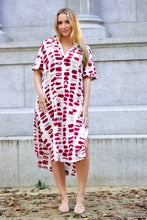 Load image into Gallery viewer, Zoey Geo Dress White Red