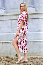 Load image into Gallery viewer, Zoey Geo Dress White Red