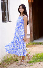 Load image into Gallery viewer, Clara Cotton Dress Blue White