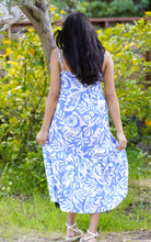 Load image into Gallery viewer, Clara Cotton Dress Blue White