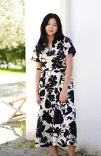 Load image into Gallery viewer, Alice Tie Waist Dress Black Ivory