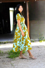 Load image into Gallery viewer, Alice Tie Waist Dress Turquoise Olive